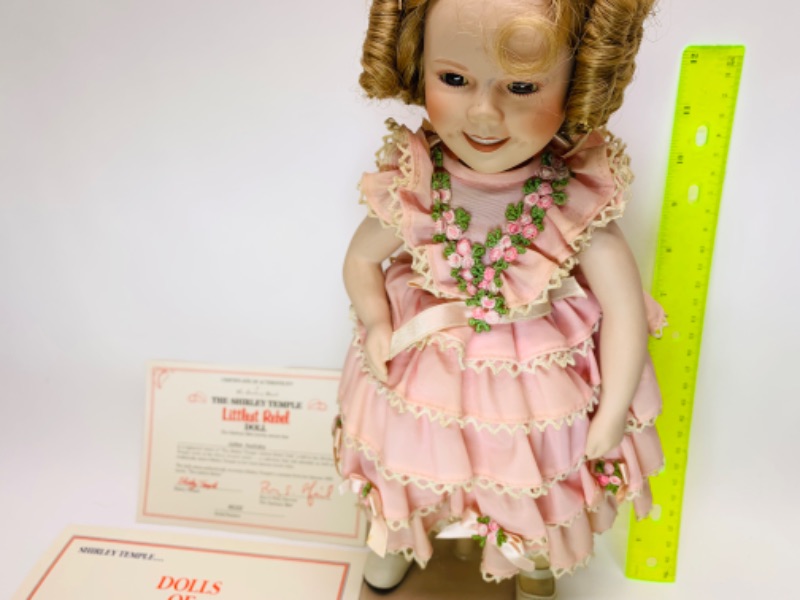 Photo 4 of 278985…vintage Shirley temple porcelain doll with coa