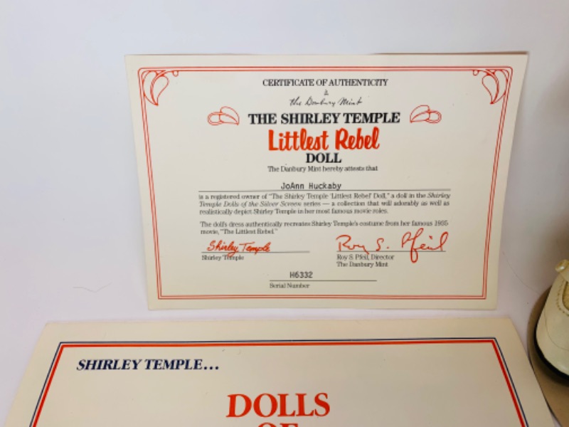 Photo 2 of 278985…vintage Shirley temple porcelain doll with coa