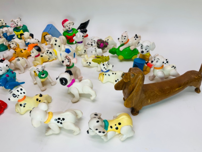 Photo 2 of 278986…vintage Disney 102 Dalmatians dog figures- some may show age 