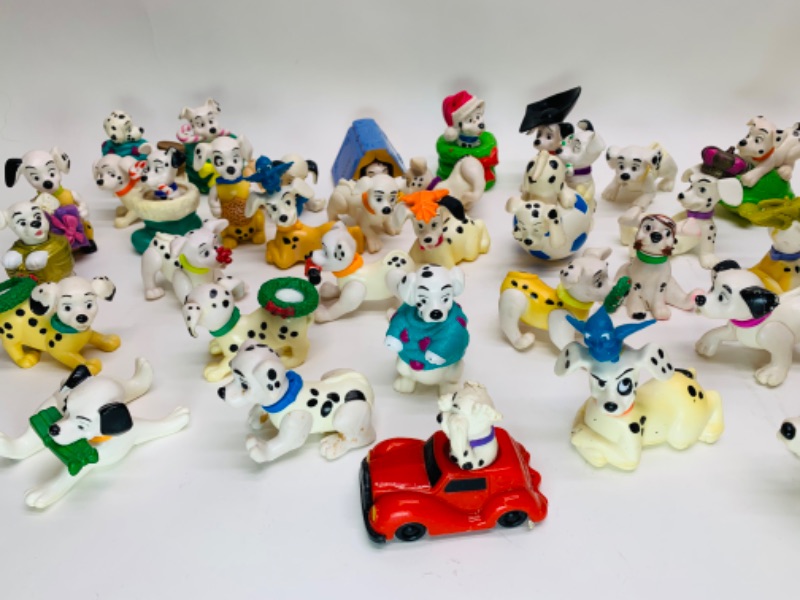 Photo 1 of 278986…vintage Disney 102 Dalmatians dog figures- some may show age 