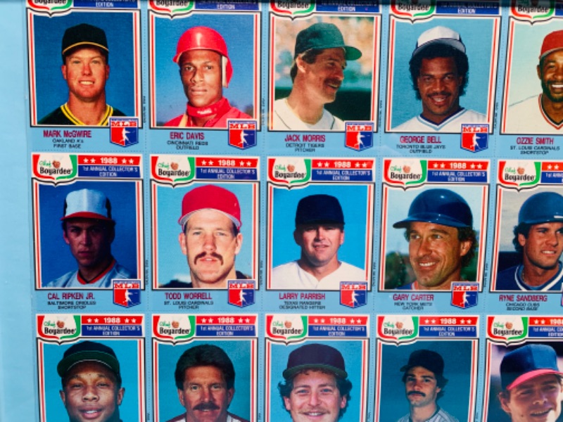 Photo 4 of 278988…1988 chef boyardee uncut sheet of trading cards 16 x 18 frame 