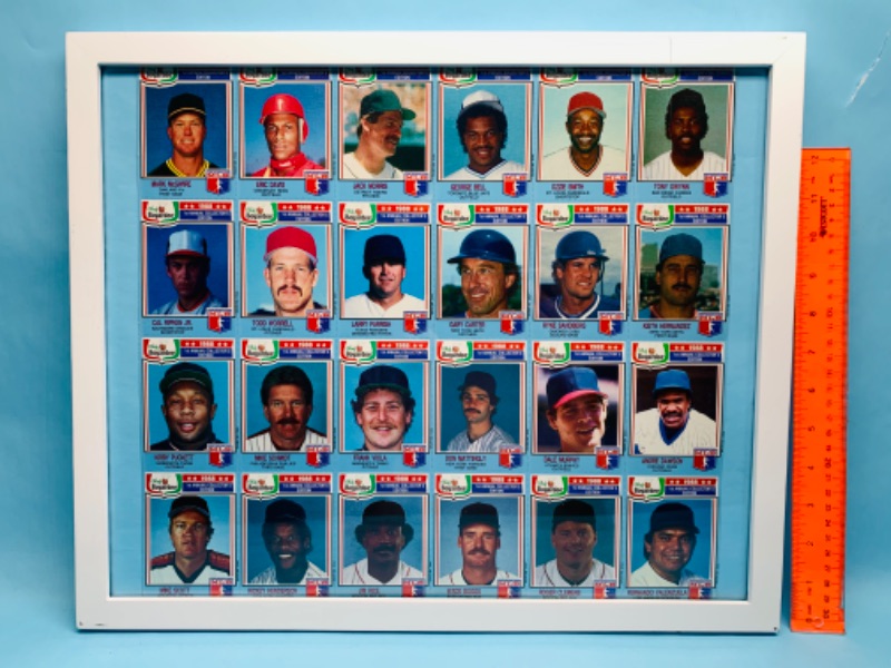 Photo 1 of 278988…1988 chef boyardee uncut sheet of trading cards 16 x 18 frame 