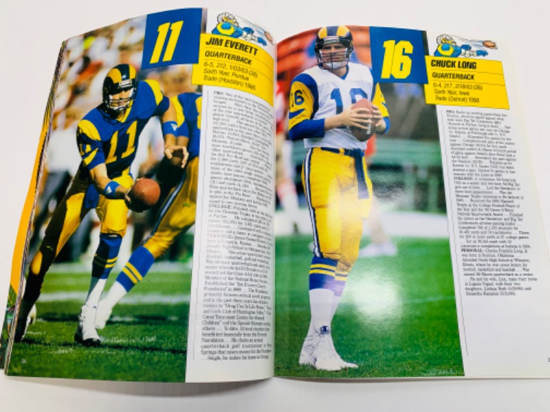 Photo 3 of 279000… official 1991 Los Angeles Rams yearbook in plastic sleeve 
