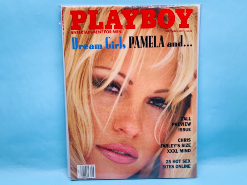 Photo 1 of 279009…adults only- Pam Anderson playboy magazine in plastic sleeve 