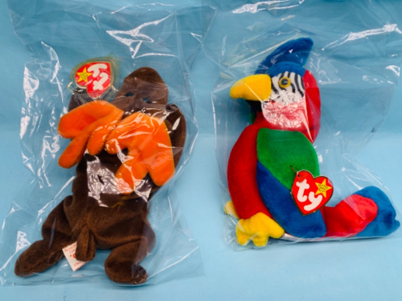 Photo 1 of 279021… 2 ty beanie babies in plastic bags 