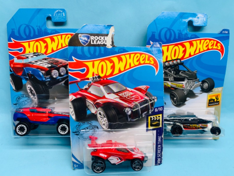 Photo 1 of 279029…3 hot wheels die cast off-road cars in original packages 