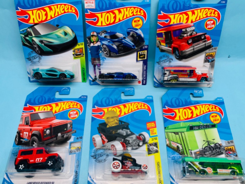 Photo 1 of 279038…6 hot wheels die cast cars in original packages 