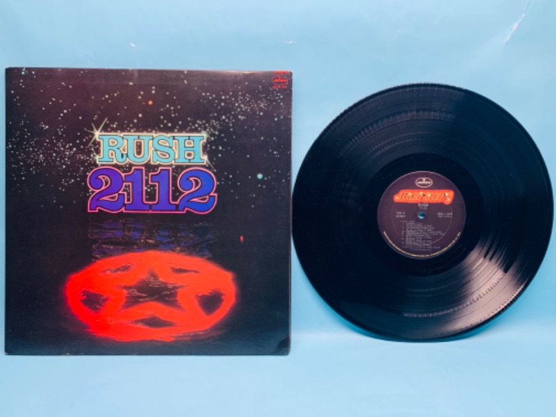 Photo 1 of 279044…great condition Rush 2112 vinyl record in plastic sleeve cover and record in great condition for age 