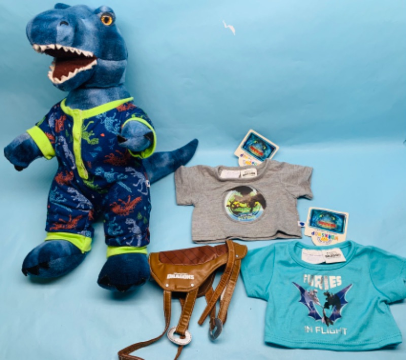 Photo 1 of 279076…build a bear dragon plush and clothing 