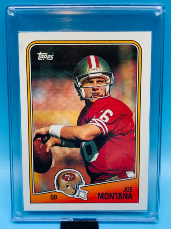 Photo 1 of 279083…topps joe Montana card 38 in hard plastic case 1988