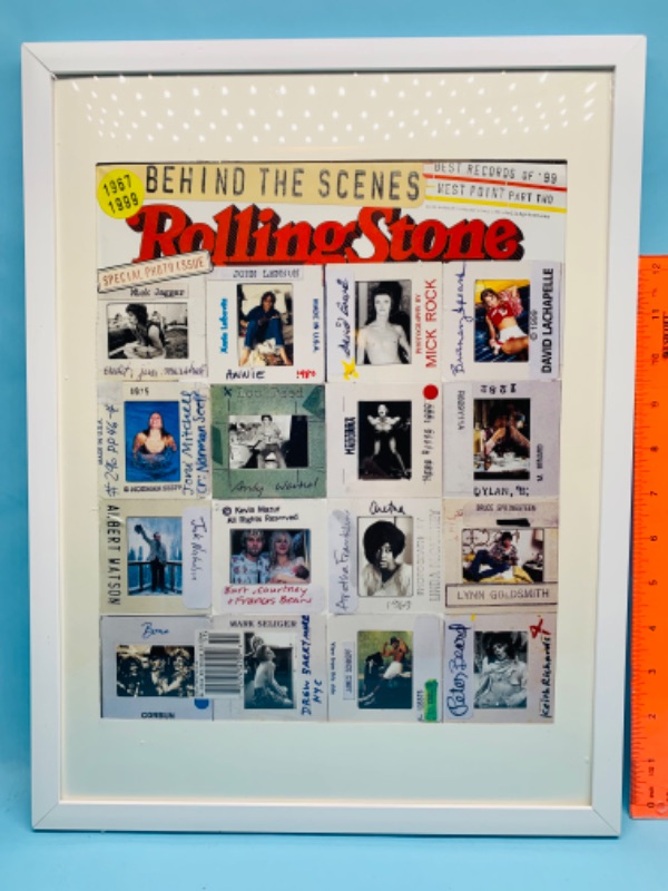 Photo 1 of 279089…vintage Rolling Stone behind the scenes photo issue framed magazine 17 x 12