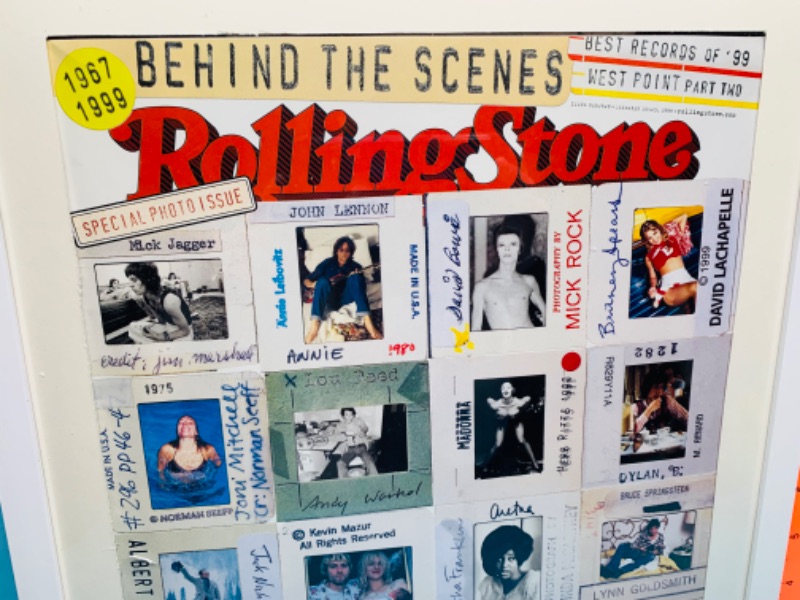 Photo 2 of 279089…vintage Rolling Stone behind the scenes photo issue framed magazine 17 x 12