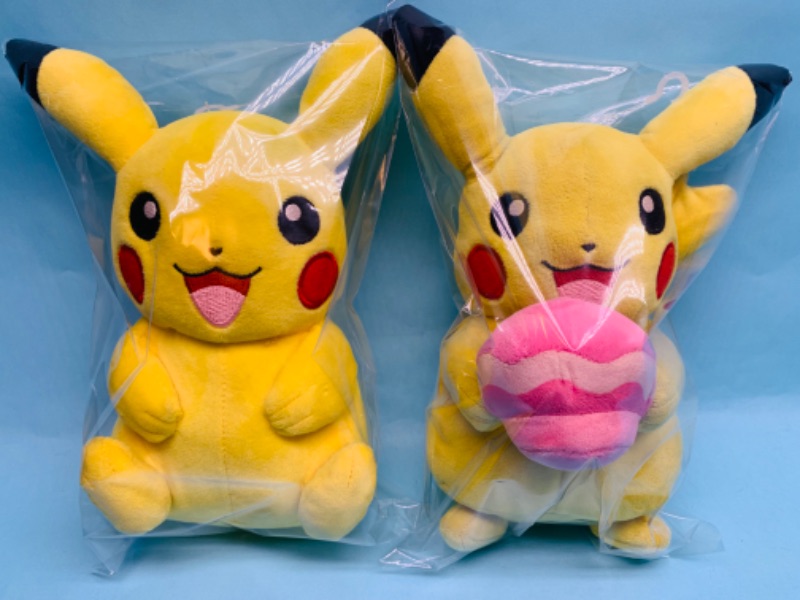 Photo 1 of 279090…2 Pokémon plushies in plastic bags 