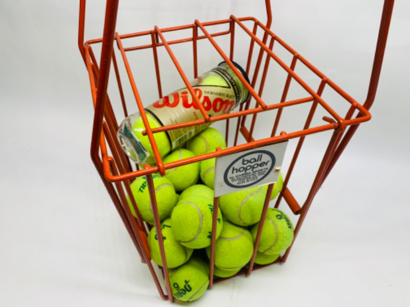 Photo 2 of 279100…used tennis ball hopper with used balls