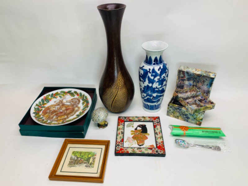 Photo 1 of 279119…vases, collector plate, trinket box, and more