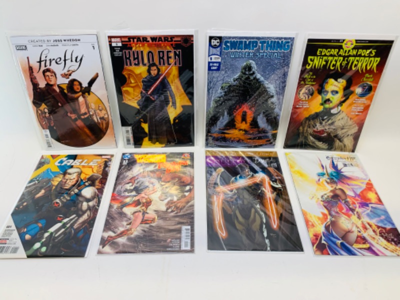 Photo 1 of 279145…8 comics all number ones in plastic sleeves 