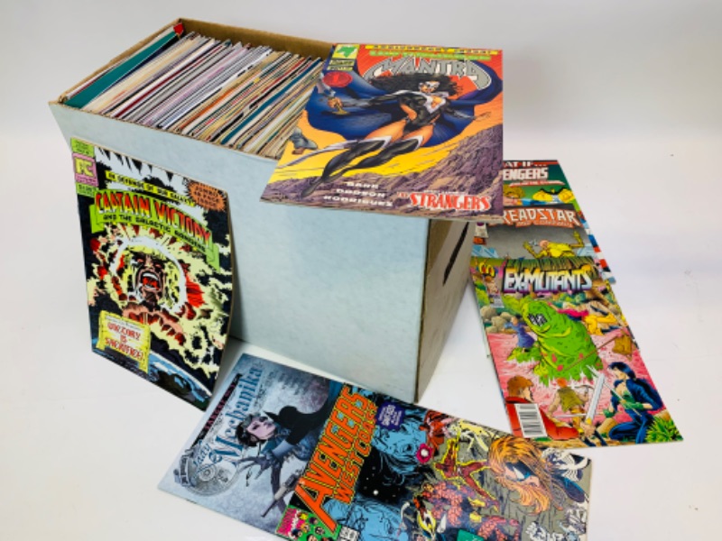 Photo 1 of 279147…130+ misc unsleeved comics in comic box 