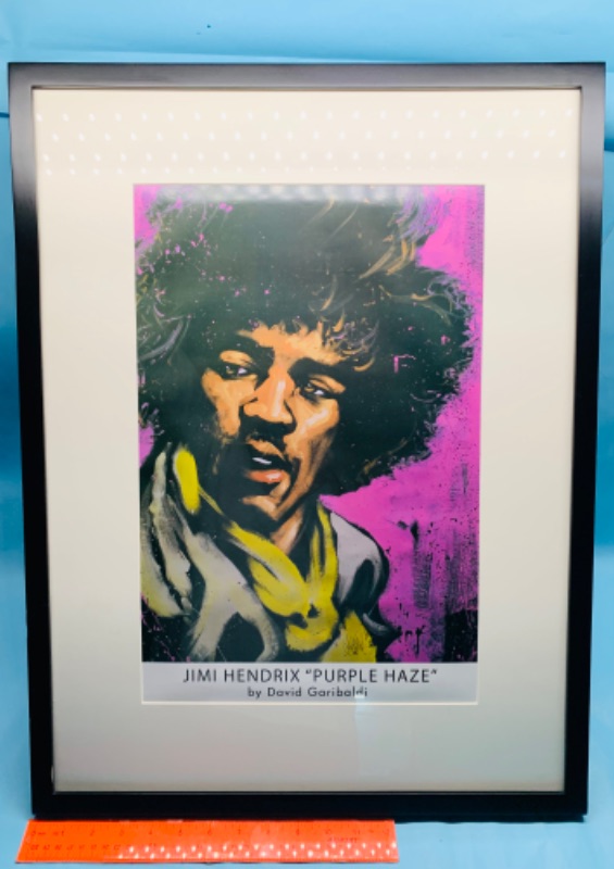 Photo 1 of 279175…19 x 24 framed Jimi Hendrix print by David Garibaldi 