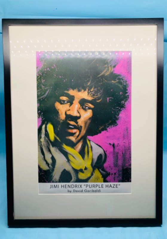 Photo 2 of 279175…19 x 24 framed Jimi Hendrix print by David Garibaldi 