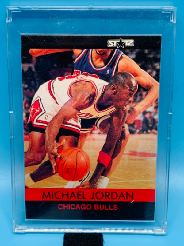 Photo 1 of 279179…Michael Jordan Star card in hard plastic case 