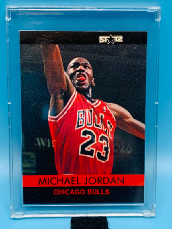 Photo 1 of 279181…Michael Jordan Star card in hard plastic case 