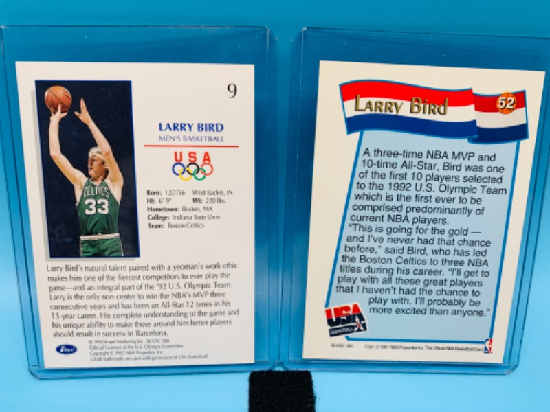 Photo 2 of 279182…2 Larry bird trading cards in hard plastic sleeves 