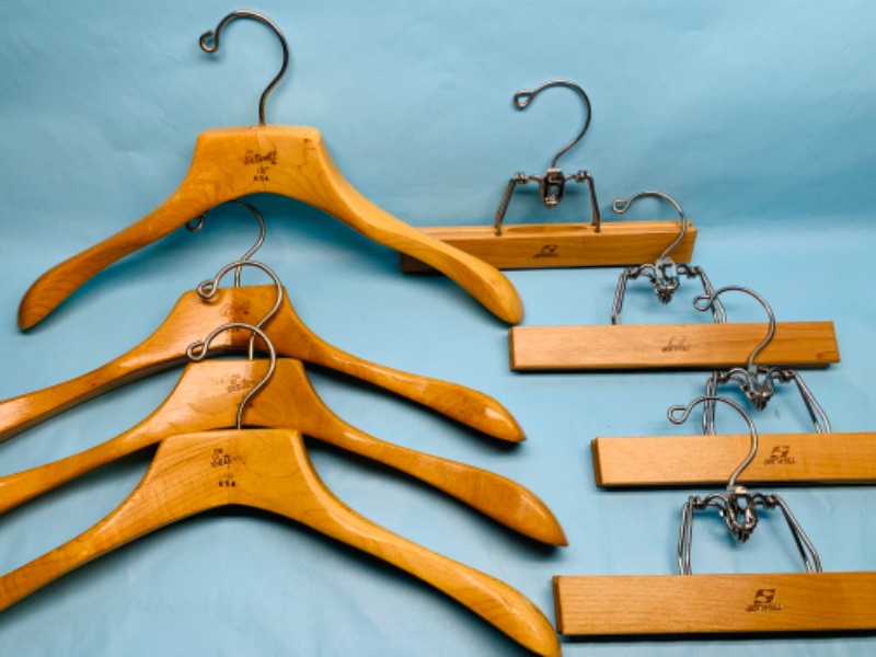 Photo 1 of 279187…8 piece vintage setwell hangers and pants clips 