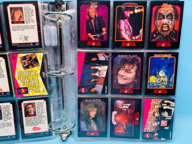 Photo 8 of 279190…189 rock/ heavy metal trading cards in binder- not all pages are photographed 