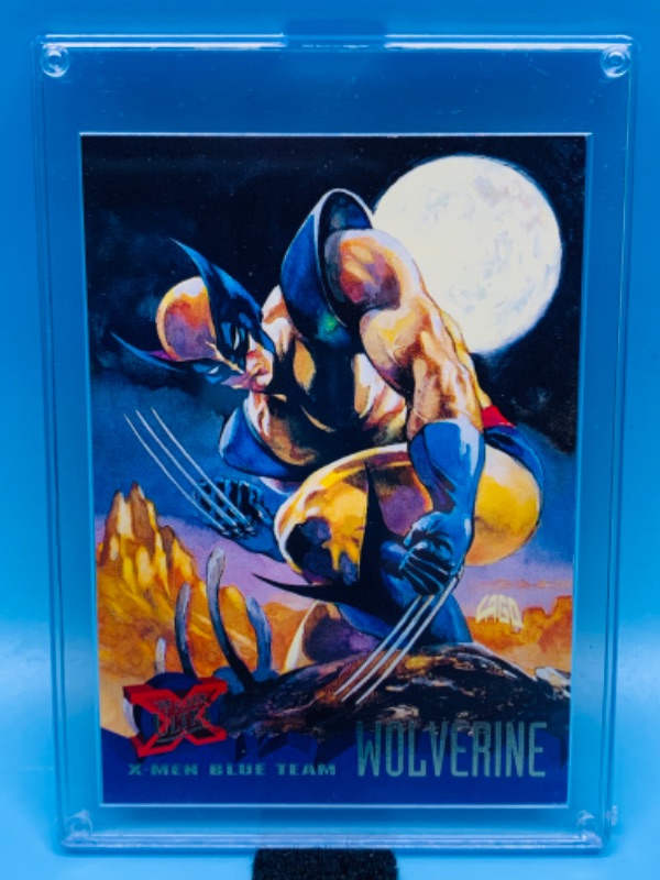 Photo 1 of 279257…marvel comics blue team Wolverine card 99 in hard plastic case 