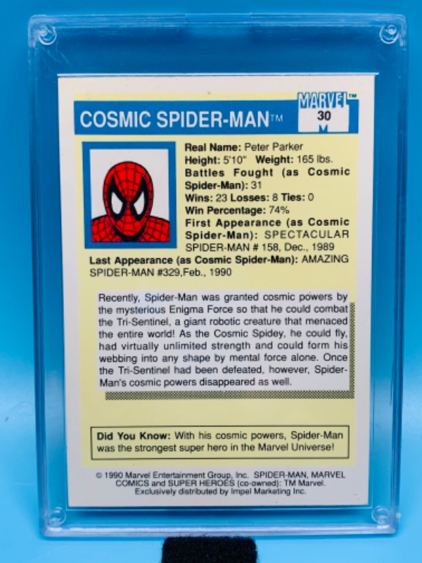 Photo 2 of 279261… Marvel comics Spider-Man superheros card 30 in hard plastic case