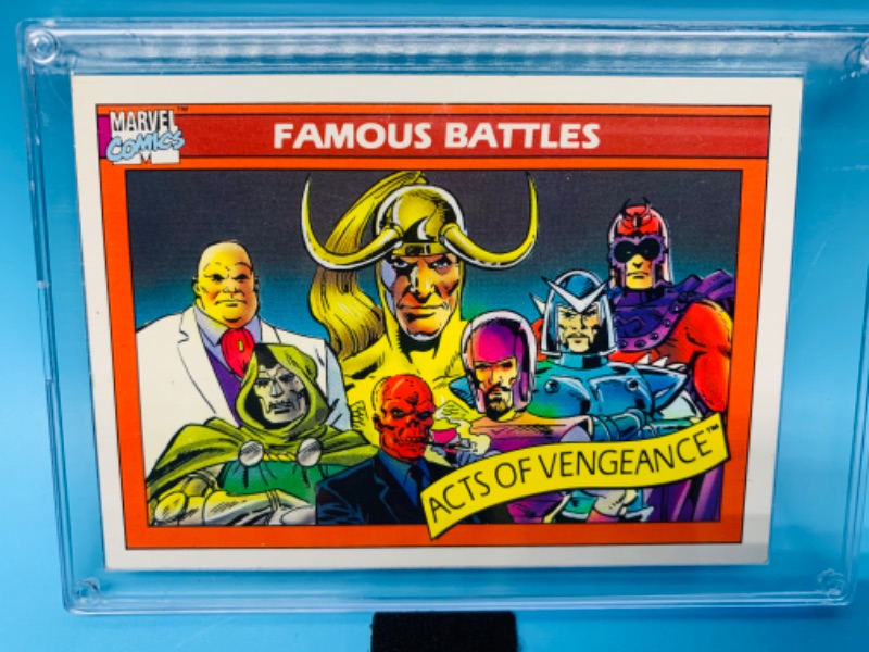 Photo 1 of 279266… Marvel comics acts of vengeance famous battles card 105 in hard plastic case