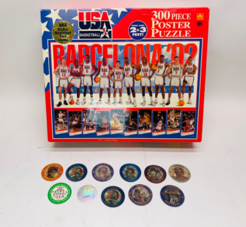 Photo 1 of 279296…vintage 7-11 slurpee sports 3D coins and Barcelona basketball team puzzle 