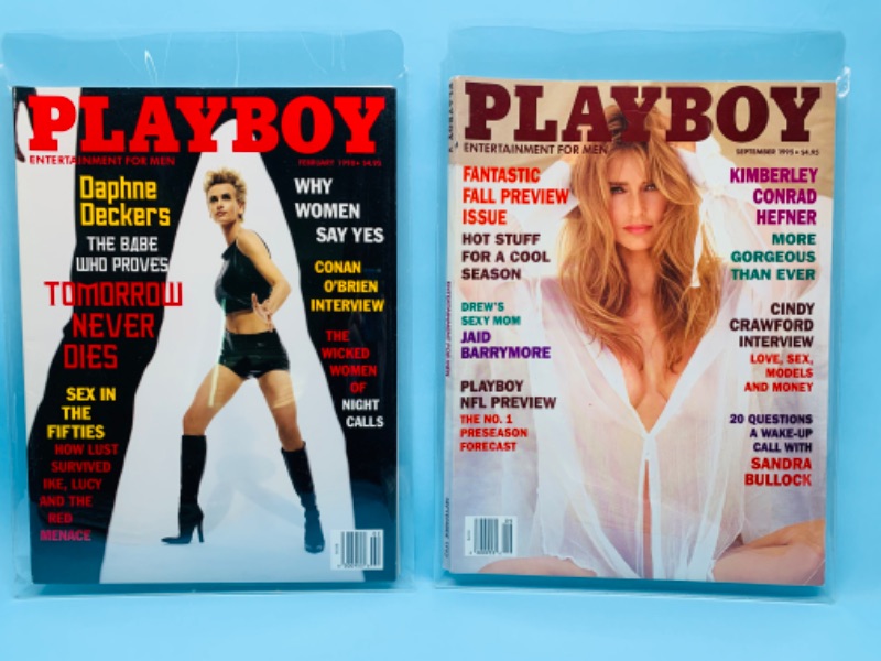 Photo 1 of 279314… adults only- 2 playboy magazines in plastic sleeves 