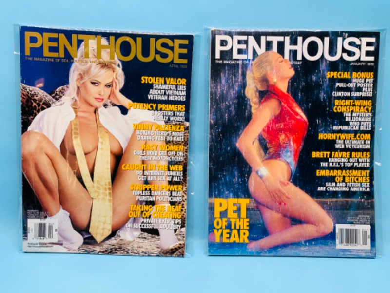 Photo 1 of 279318…adults only- 2 penthouse magazines in plastic sleeves 