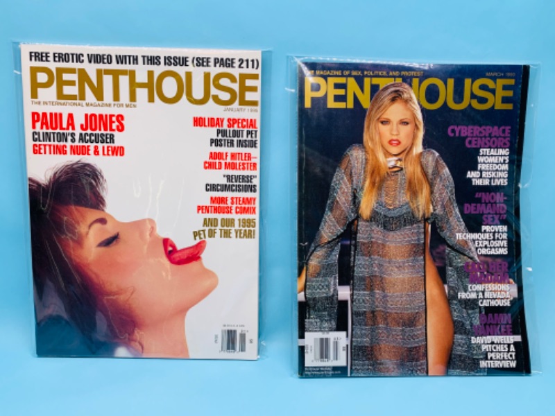 Photo 1 of 279319…adults only- 2 penthouse magazines in plastic sleeves 