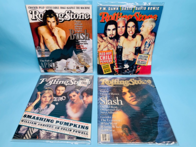 Photo 1 of 279334…4 rolling stone magazines from the 1990’s in plastic sleeves