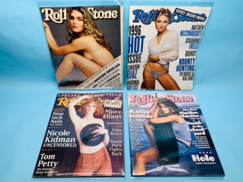 Photo 1 of 279336…4 rolling stone magazines from the 1990’s in plastic sleeves 