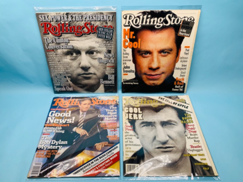 Photo 1 of 279337…4 rolling stone magazines in plastic sleeves 