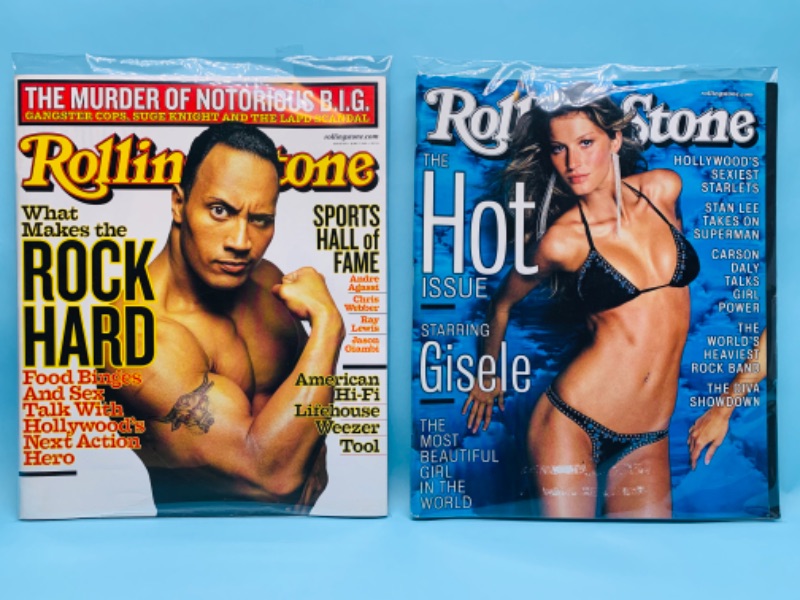 Photo 1 of 279338…2 rolling stone magazines from the 2000’s in plastic sleeves 