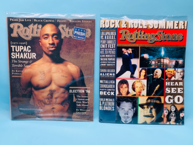 Photo 1 of 279339…2 rolling stone magazines from the 1990’s in plastic sleeves 