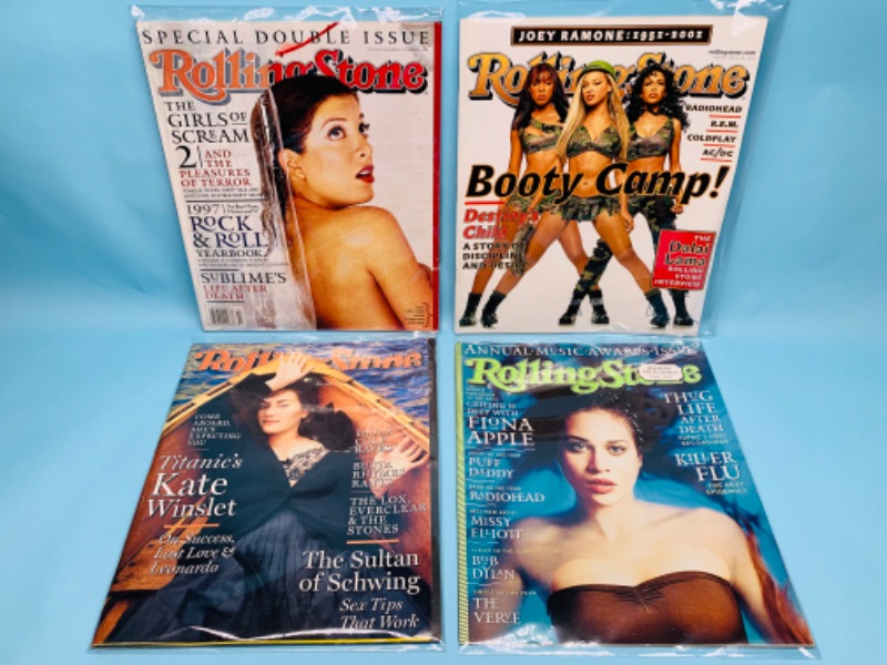 Photo 1 of 279340…4 rolling stone magazines in plastic sleeves 