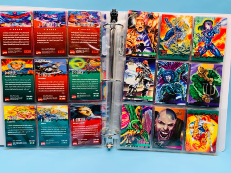 Photo 2 of 279385…99 marvel trading cards in binder- not all pages are photographed 