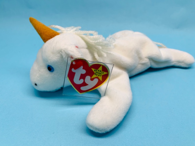 Photo 1 of 279396…ty mystic unicorn beanie baby with display case 