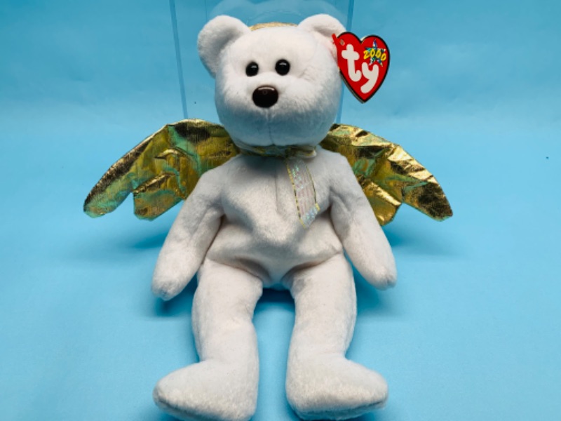 Photo 1 of 279397…ty Halo angel beanie baby with display case 