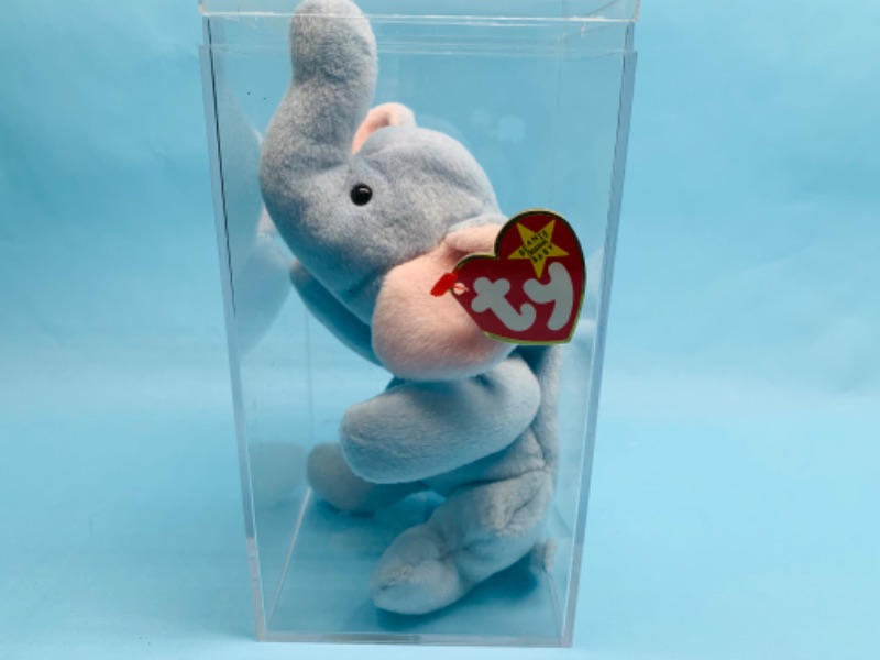 Photo 2 of 279400…ty beanie baby Peanut with display case 