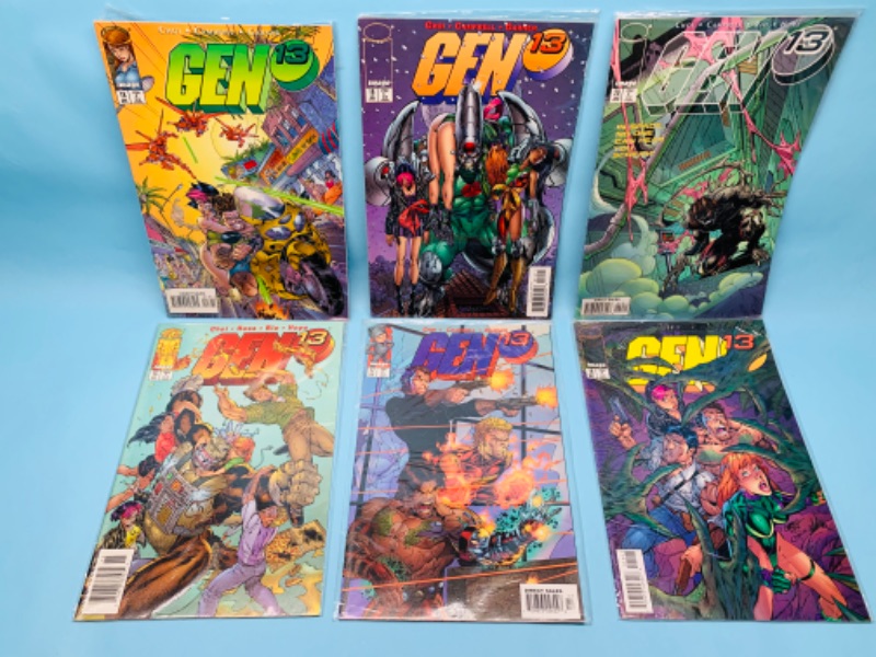 Photo 1 of 279412…6 Gen 13 comics in plastic sleeves 