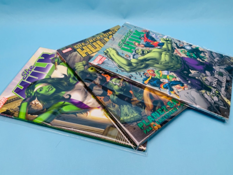 Photo 2 of 279420…3 Hulk paperback novel’s in plastic sleeves