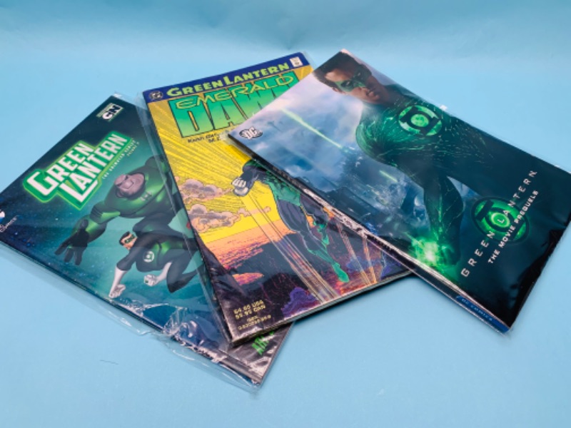 Photo 1 of 279421…3 Green lantern paperback novels in plastic sleeves