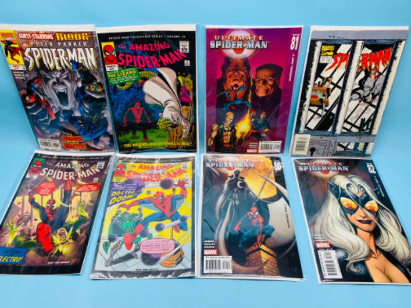 Photo 1 of 279452…8 Spider-Man comics in plastic sleeves 