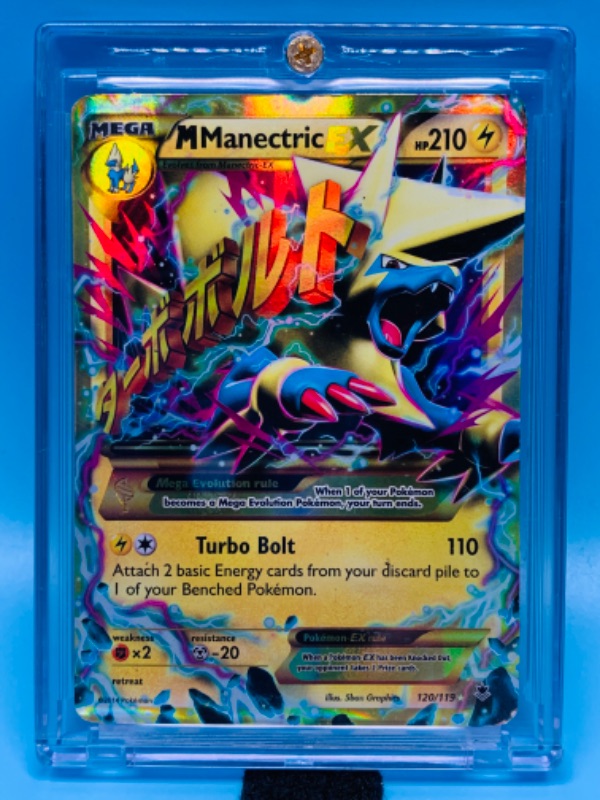Photo 1 of 279459…Pokémon mega mmabectric EX holo card 120/119 in hard plastic case 